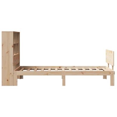 Bed met boekenkast zonder matras massief grenenhout 120x200 cm - thumbnail