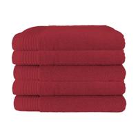 The One Badhanddoek Deluxe 70x140 550 gram Burgundy (5 stuks) - thumbnail
