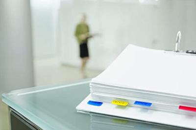 Post-it index standaard, ft 24,4 x 43,2 mm, houder met 50 tabs, paars