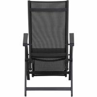 Siena Garden Tesoro Relax M29538 Tuinstoel Aluminium, Kunststof Antraciet (mat), Zwart, Zilver - thumbnail