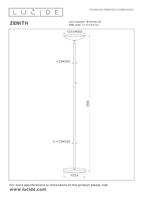Lucide ZENITH - Vloerlamp - LED Dimb. - 1x20W 3000K - Zwart - thumbnail
