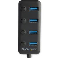 StarTech.com 4 poorts USB 3.0 hub - 4x USB-A met Aan/Uit knoppen - thumbnail