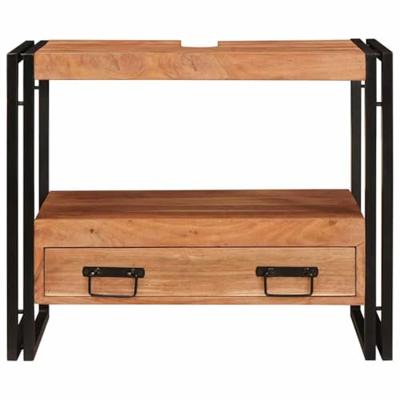 Wastafelonderkast 71 x 33 x 58 cm Massief Acaciuhout, Ijzer Wastafelonderkast 71 x 33 x 58 cm Massief Acaciuhout, Ijzer