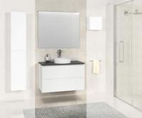 Onderkast Exellence Bologna 80 cm Incl Stenen Blad Mat Wit Exellence - thumbnail