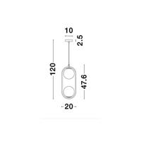 Lyora Design hanglampObitar dubbel ovaal goud - 9988171 - thumbnail