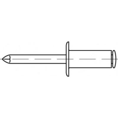 TOOLCRAFT TO-5444397 Popnagel 4.8 mm RVS 500 stuk(s)