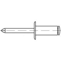 TOOLCRAFT TO-5444397 Popnagel 4.8 mm RVS 500 stuk(s) - thumbnail