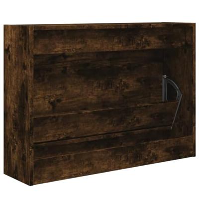 VidaXL Schoenenkast 80x21x57 cm bewerkt hout gerookt eikenkleurig