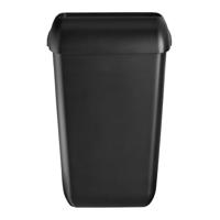 Afvalbak quartzline open inworp 43 liter zwart - thumbnail