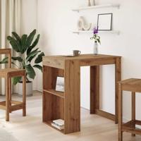 Bartafel 102x70x103,5 cm bewerkt hout artisanaal eikenkleurig - thumbnail