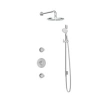 Hotbath Buddy - Inbouw Regendoucheset - 2 Stopkranen - Thermostatisch - Wandarm 35 cm - Hoofddouche 250 mm - Ronde Handdouche 3 Standen - Glijstang 900 mm - Waterbesparend - V01 - thumbnail