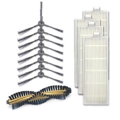 XI217 4 paar K614 kant borstels + 4 stuks I207 filters + hoofdborstel I202 set voor ILIFE A4