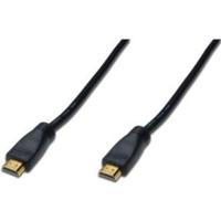 Digitus HDMI Aansluitkabel HDMI-A-stekker, HDMI-A-stekker 10.00 m Zwart AK-330105-100-S Vergulde steekcontacten HDMI-kabel - thumbnail