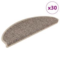 Trapmatten zelfklevend Sisal-Look 30 st 65x21x4 cm donkerbeige - thumbnail