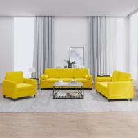 4-delige Loungeset fluweel geel - thumbnail