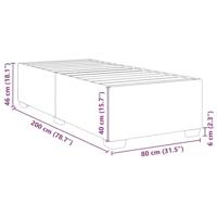 Bedframe zonder matras 80x200 cm stof taupe - thumbnail