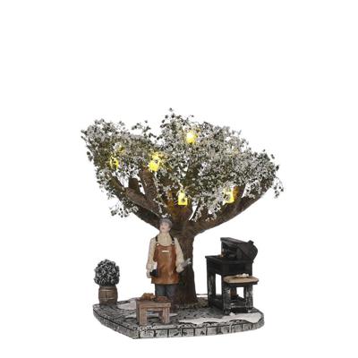 Winter barbeque b/o l14xw11xh15 cm kersthuisje Luville - Luville