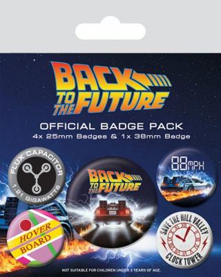 Back to the Future Pin-Back Buttons 5-Pack DeLorean Back to the Future Pin-Back Buttons 5-Pack DeLorean