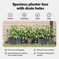 VidaXL Tuin bloempot 4 pcs licht grijs staal - thumbnail