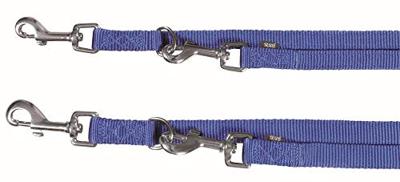 Trixie hondenriem premium dubbelgestikt verstelbaar royal blauw