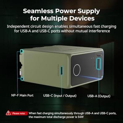 SmallRig 4577 NP-F970 USB-C Rechargeable Camera Battery, green