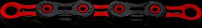 KMC dlc 10 116 schakels - roodzwart - fietsketting