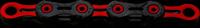 KMC dlc 10 116 schakels - roodzwart - fietsketting - thumbnail