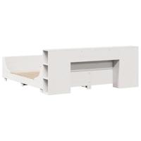 Bedframe zonder matras massief grenenhout wit 180x200 cm - thumbnail