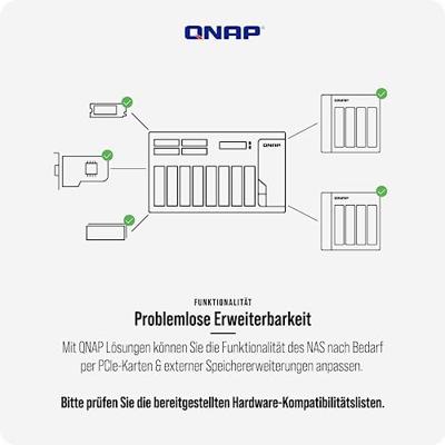 QNAP TS-664 NAS Tower Ethernet LAN Zwart N5095 QNAP TS-664 NAS Tower Ethernet LAN Zwart N5095