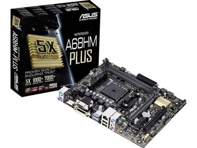 Asus A68HM-PLUS Moederbord Socket AMD FM2+ Vormfactor Micro-ATX Moederbord chipset AMD® A68H Asus A68HM-PLUS Moederbord Socket AMD FM2+ Vormfactor Micro-ATX Moederbord chipset AMD® A68H