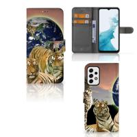 Samsung Galaxy A23 | Telefoonhoesje | Met pasjeshouder | Roofdieren - thumbnail