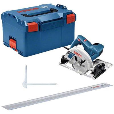 Bosch Blauw GKS 55+ GCE + FSN 1400 Professional Cirkelzaag | Set | 1350 W | 1 x geleiderail | 165 mm zaagblad - 0615990M91