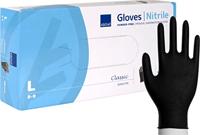 Abena poedervrije nitrile handschoenen maat large 100 stuks zwart - thumbnail