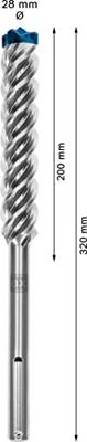 Bosch Accessoires Expert SDS max-8X hamerboor 28 x 200 x 320 mm - 1 stuk(s) - 2608900247