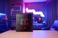 Aerocool streak midi tower behuizing (zwart | 3x usb-a | rgb | window) - thumbnail