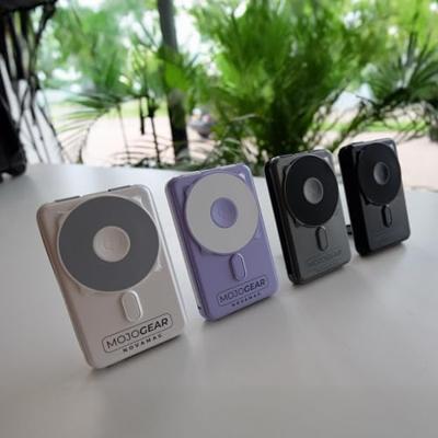 MOJOGEAR NovaMag All-in-1 Powerbank 10.000 mAh - Draadloos Qi2 & ingebouwde kabels - Grijs