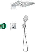 Hansgrohe Raindance E complete set inbouwset 300 1jet met ShowerSelect Square, chroom - thumbnail