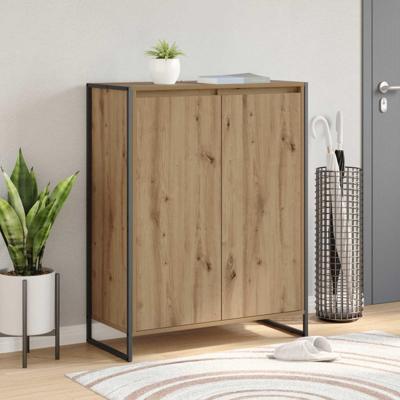 Schoenenkast Ambachtelijk eiken 79 x 36 x 100 cm Bewerkt hout