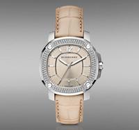 Horlogeband Burberry BBY1400 Krokodillenleer Lichtbruin - thumbnail