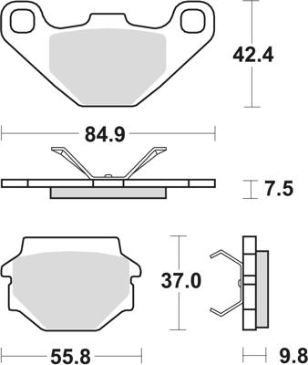 TRW remblokken "mcb 667 brake pad mcb 667 si sintered metal