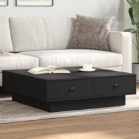 Salontafel 90x90x28 cm spaanplaat zwart - thumbnail