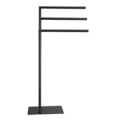 Handdoekrek Sealskin Tube 3-armig Vrijstaand Zwart Handdoekrek Sealskin Tube 3-armig Vrijstaand Zwart