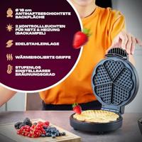 Clatronic WA 3492 Wafelijzer Anti-aanbaklaag Zwart, RVS - thumbnail