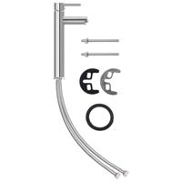 VidaXL Wastafel met kraan en pop-up afvoer gehard glas goudkleurig - thumbnail