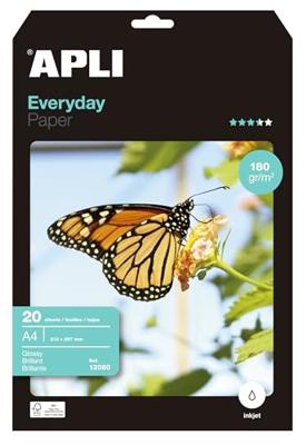 Apli fotopapier Everyday ft A4, 180 g, pak van 20 vel - thumbnail