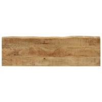 Bankje met natuurlijke rand 105 cm massief mangohout - thumbnail