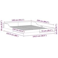 Bedframe Wit 140 x 220 cm Hout - thumbnail