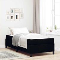 Boxspring bed Zwart, Zwart 100 x 200 cm Stof, Engineered Hout - thumbnail