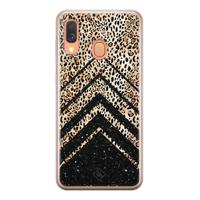 Samsung Galaxy A40 siliconen hoesje - Chevron luipaard - thumbnail