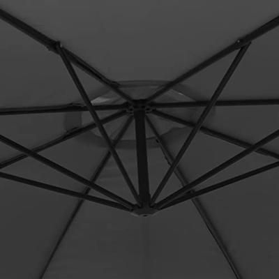 VidaXL Zweefparasol met aluminium paal 350 cm antracietkleurig
